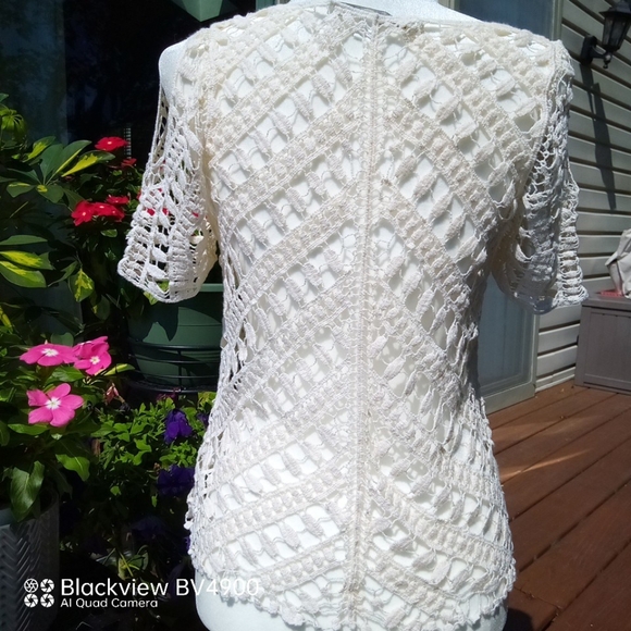 LC Lauren Conrad  knitted lace top - Picture 2 of 3